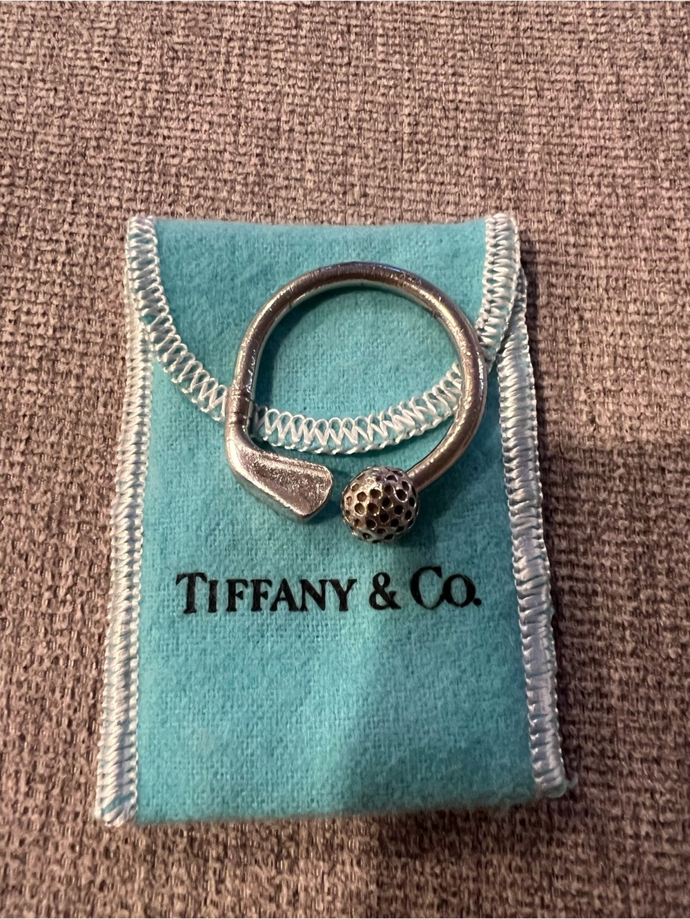 Tiffany Golf Club Golf Ball SV925 Key
Ring 43733